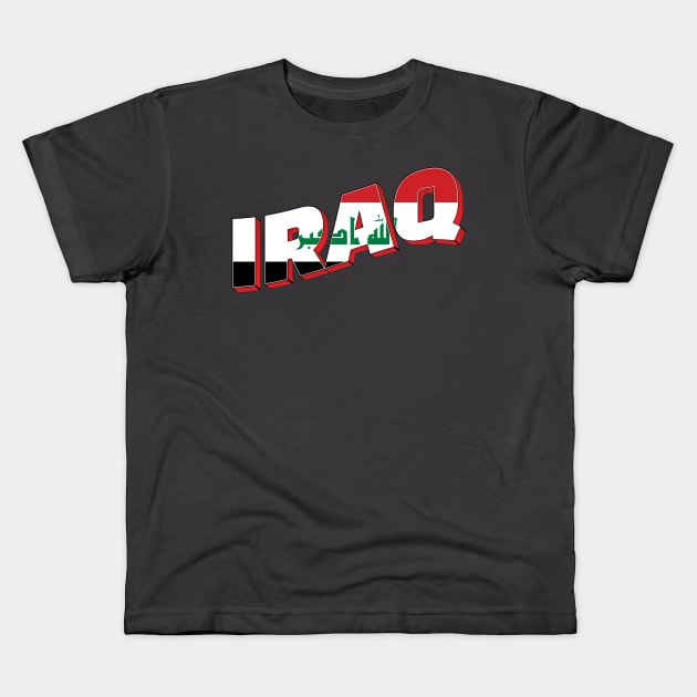 Iraq Vintage style retro souvenir Kids T-Shirt by DesignerPropo